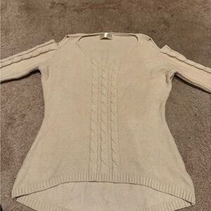 Women's Cream Cable Knit Sweater